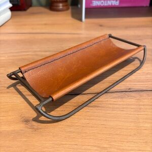 Brown Leather Valet Tray